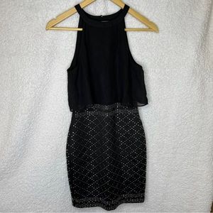 Guess Los Angeles Jet Black Studded Dress Size XS